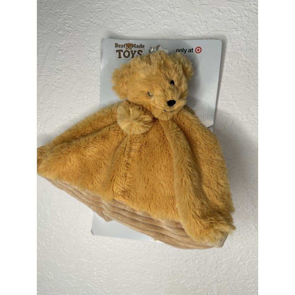 Best Made Toys Lovey Security Blanket Plush Teddy Bear Ribbed Rattle Target